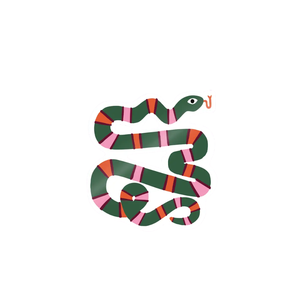 Striped Snake Sticker