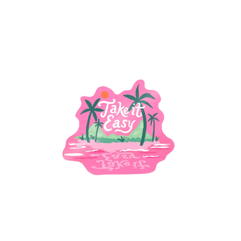 Take It Easy Island Sticker