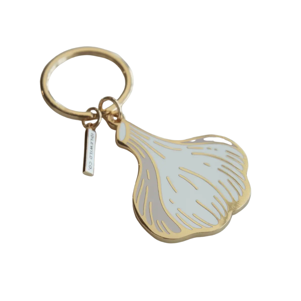 Garlic Enamel Keychain