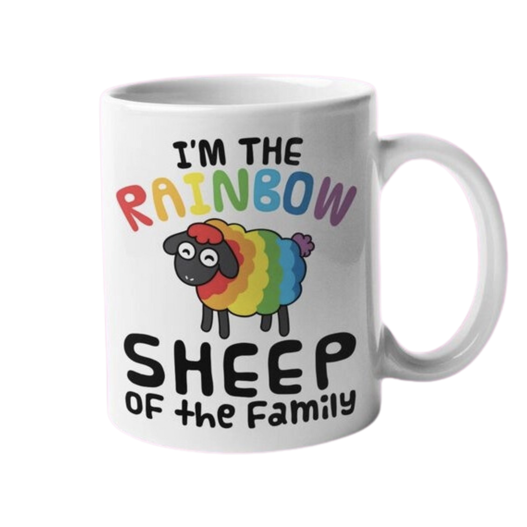 I'm the Rainbow Sheep of the Family mug