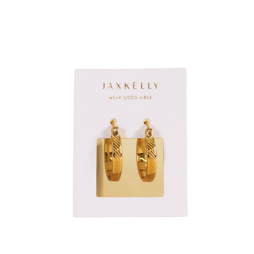Textured Gold Hoop Earrings