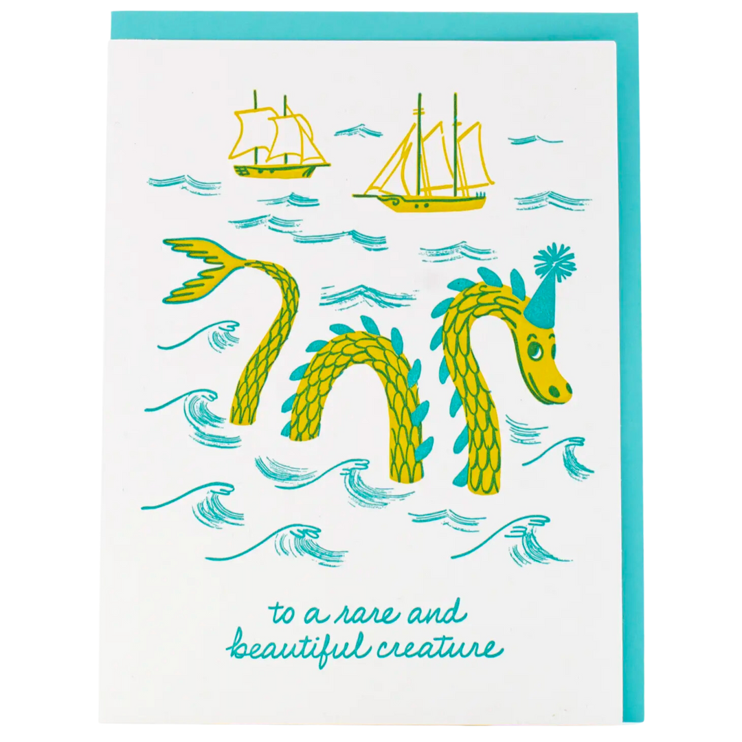 Sea Monster Birthday Card