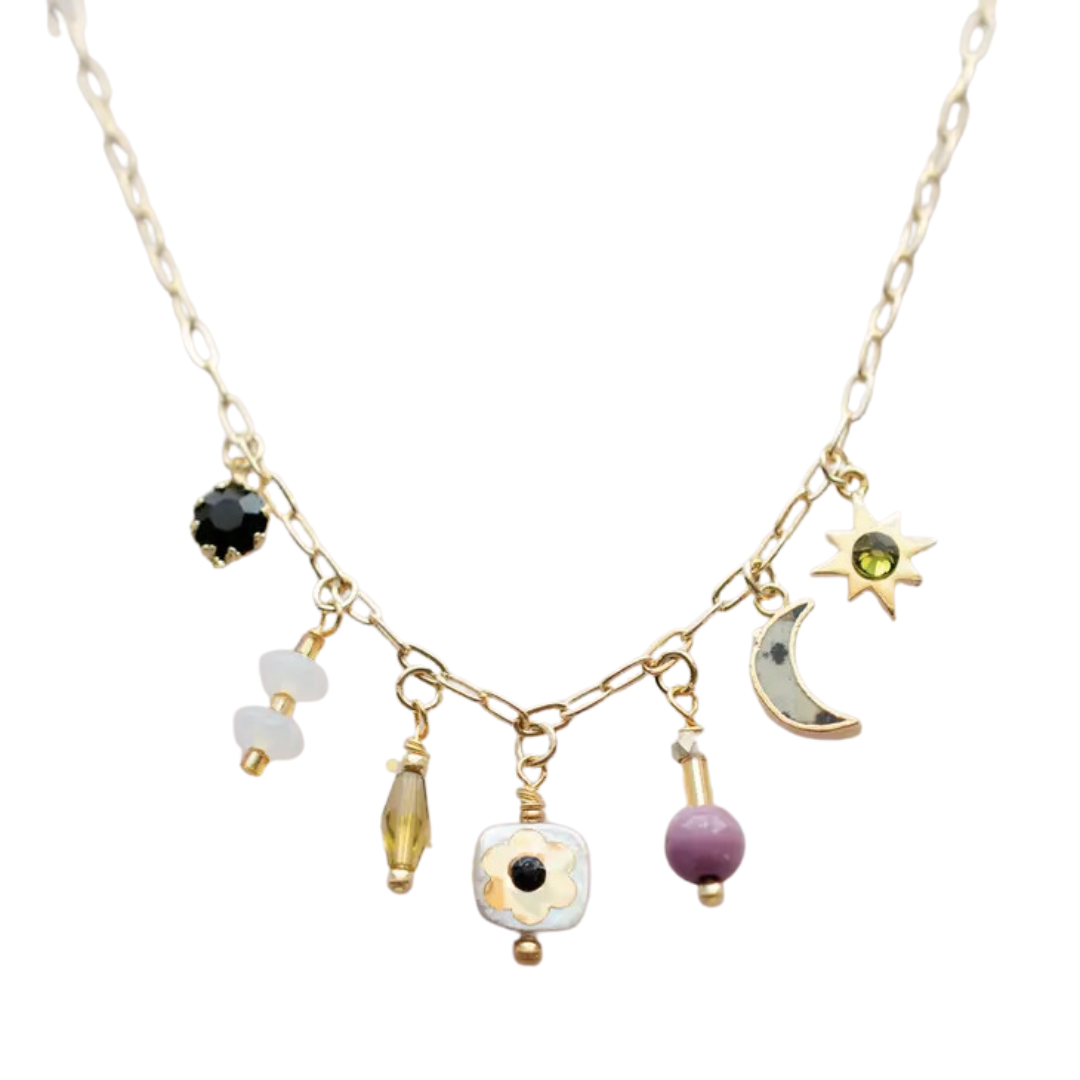 Floret - Beaded Charm Necklace
