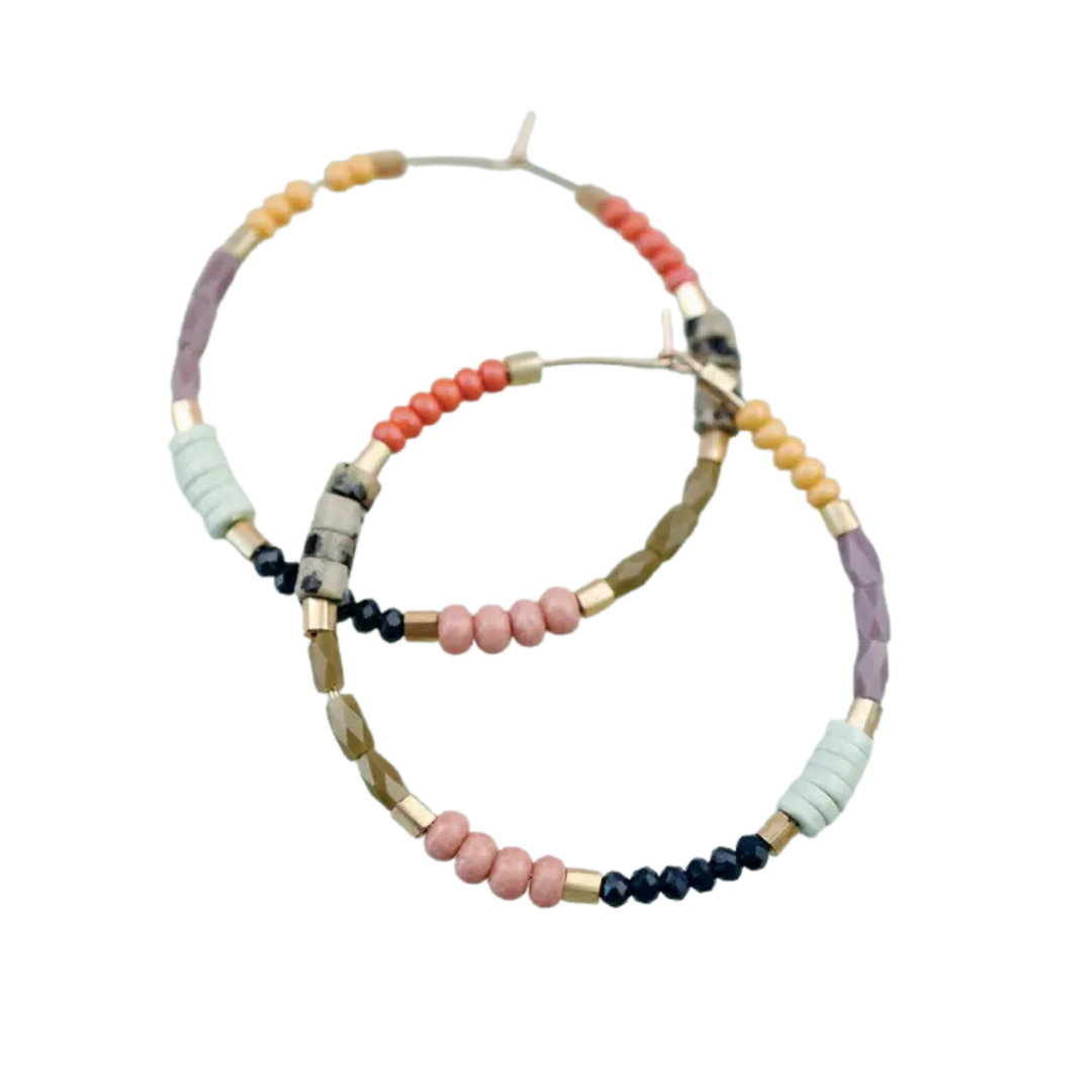 Meg Beaded Hoops