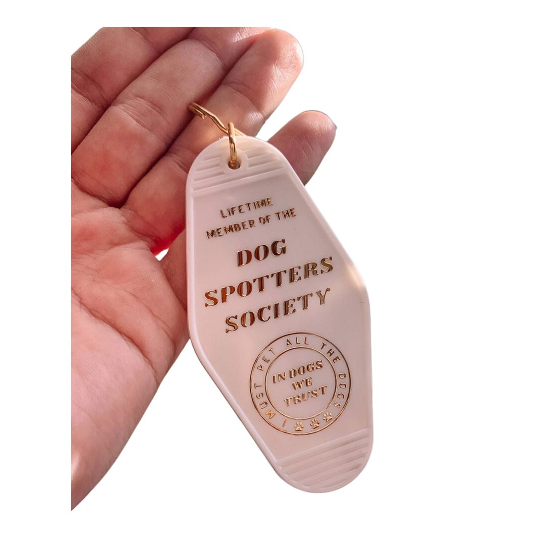 Dog Spotters Society Motel Keychain