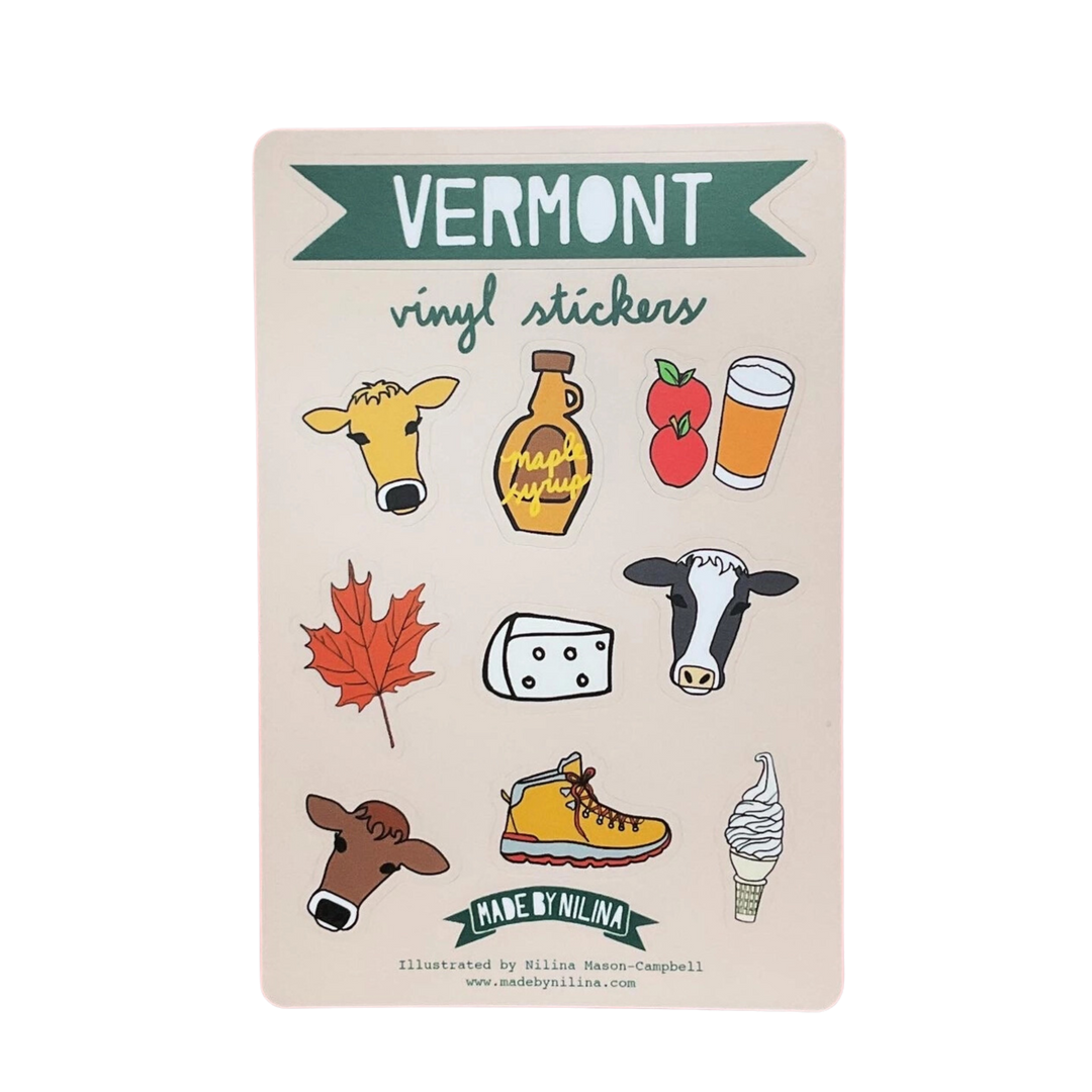 Vermont Icons Vinyl Sticker Sheet