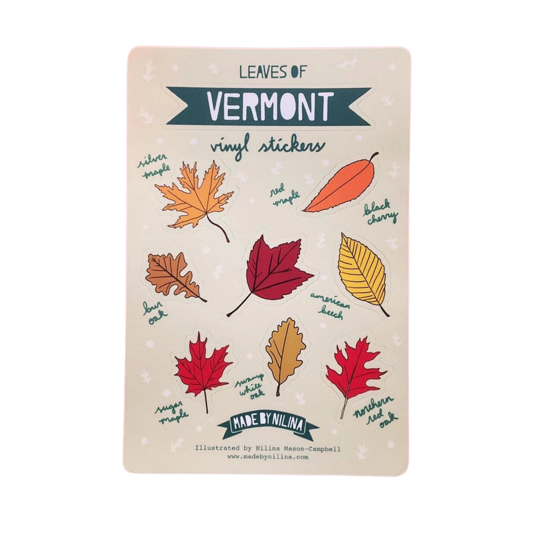 Vermont Autumn Leaves Sticker Sheet