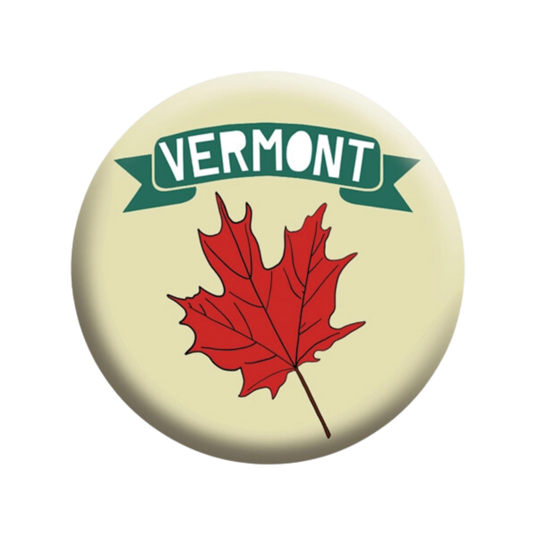 Vermont Sugar Maple Leaf Button