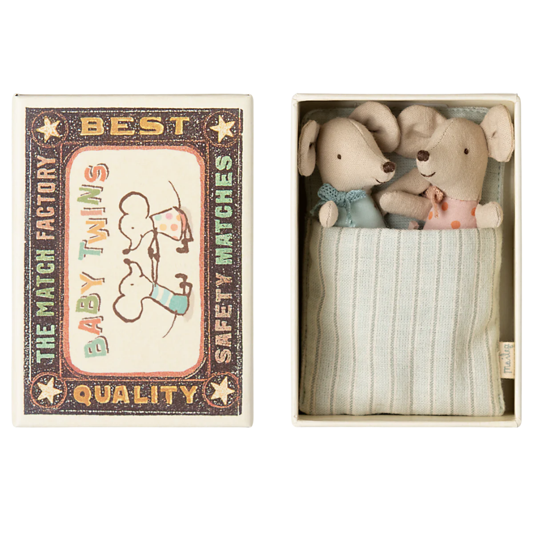 Baby Twins Mice - In Match Box