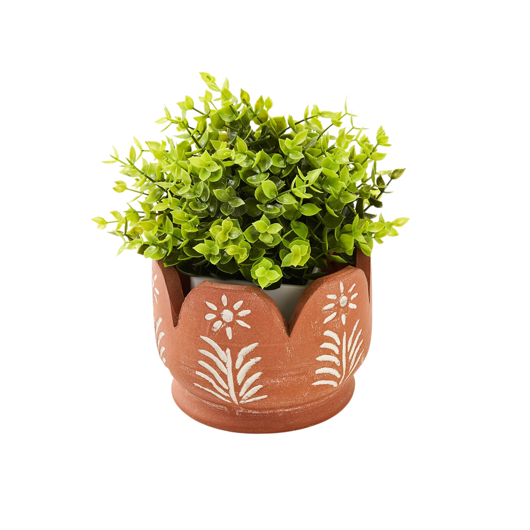 Vasanta Petals Terracotta Planter