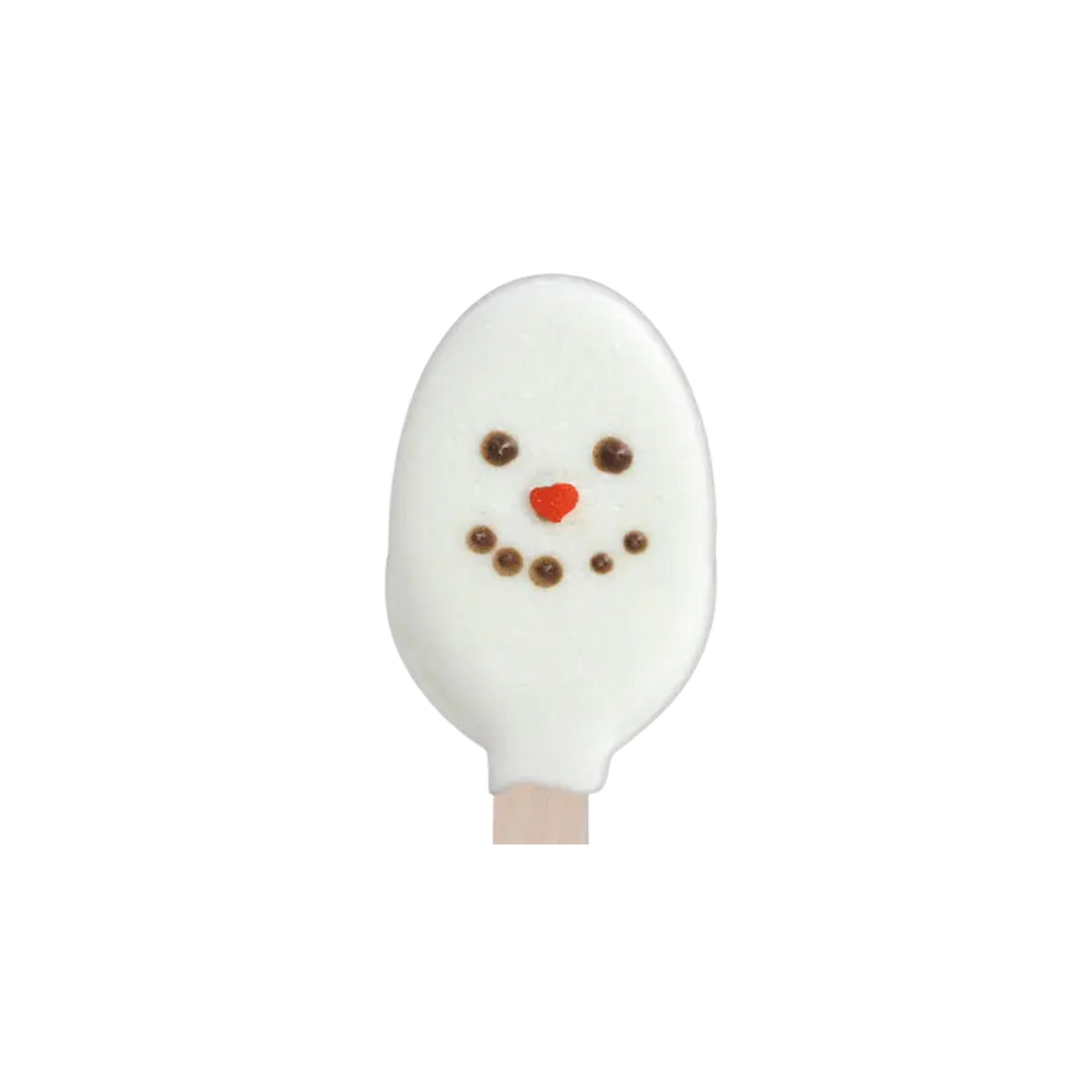 Snowman Face White Chocolate Spoon