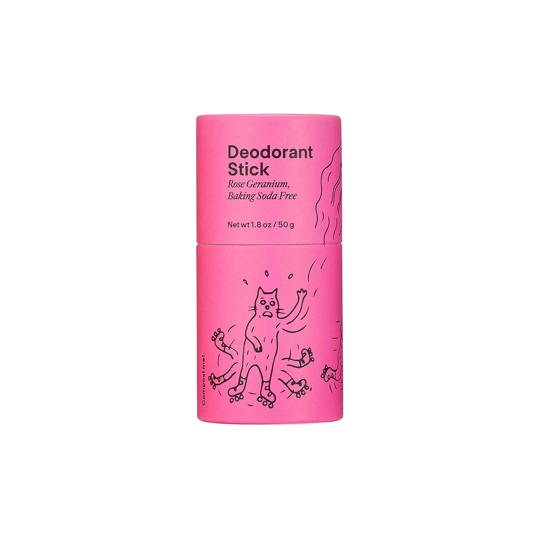 Rose Geranium Baking Soda Free Deodorant Stick