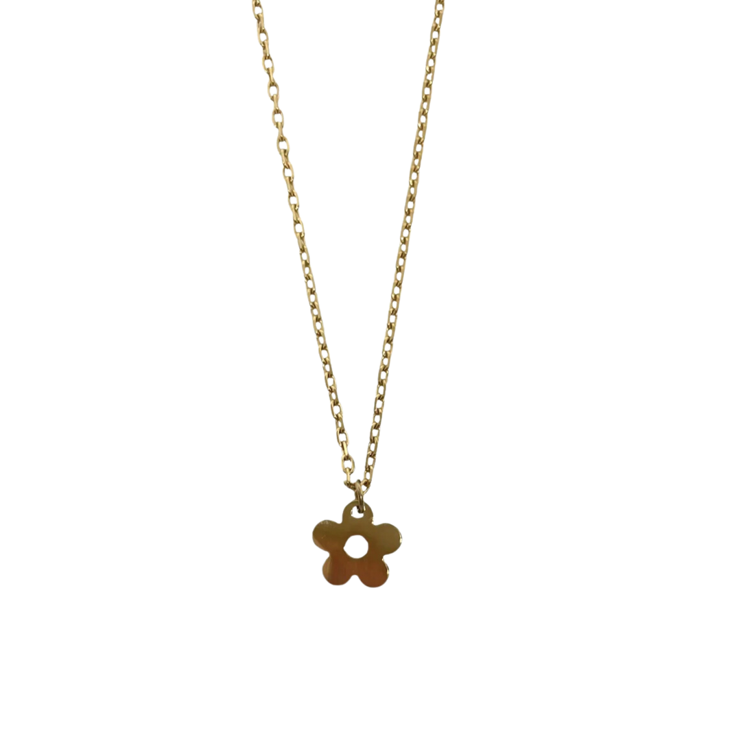 Gold Flower Necklace- Waterproof