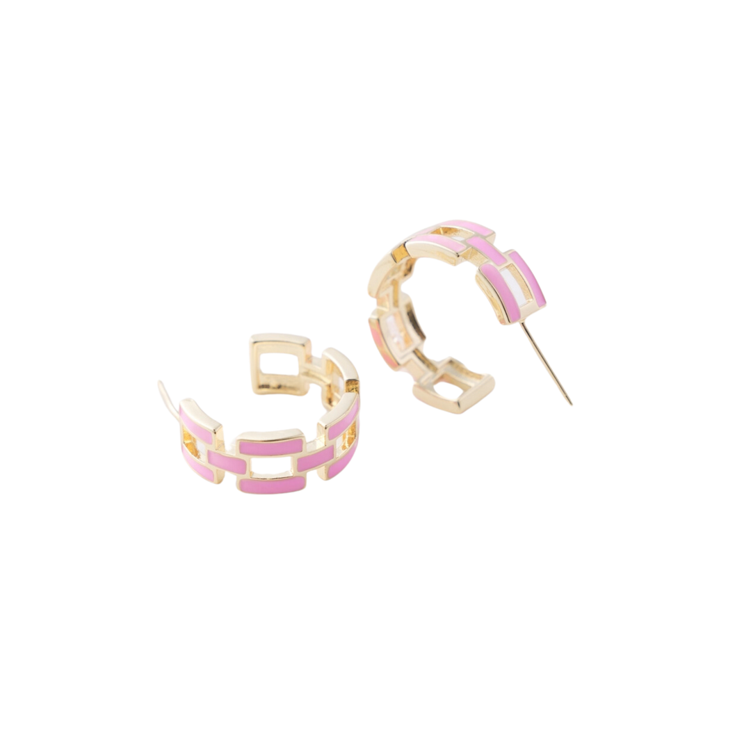 Penny Pink Acrylic Hoops