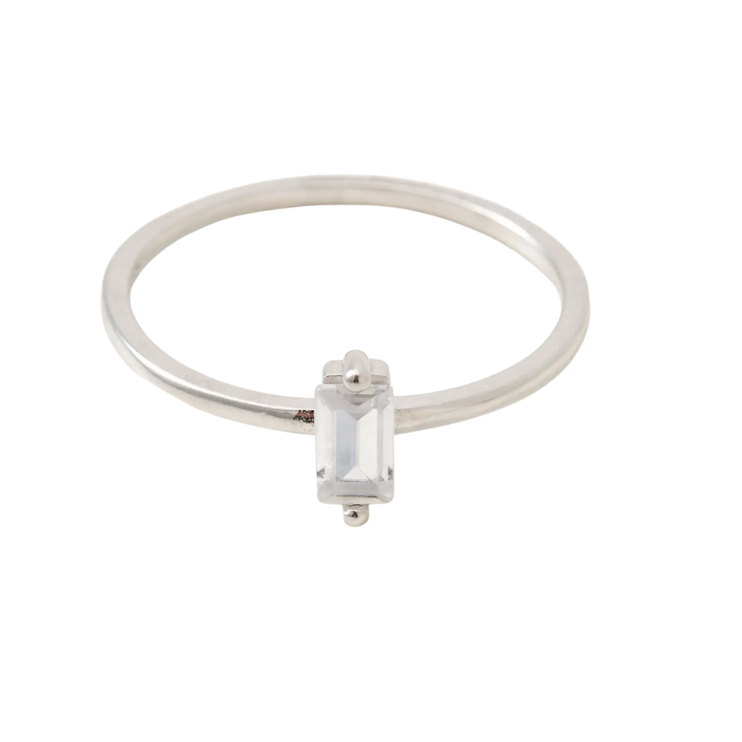 Colette Silver Crystal Ring
