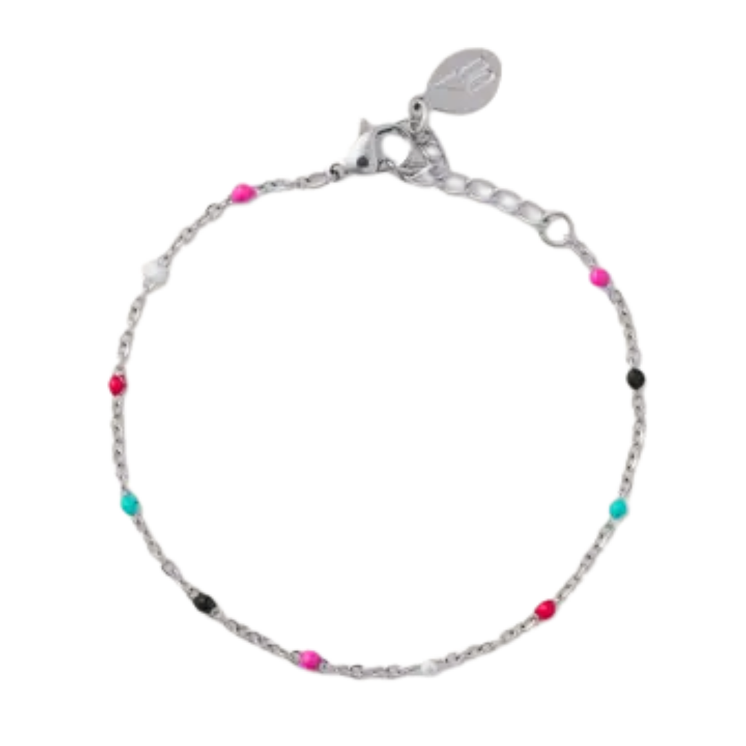 Silver Felix Multi Bead Bracelet