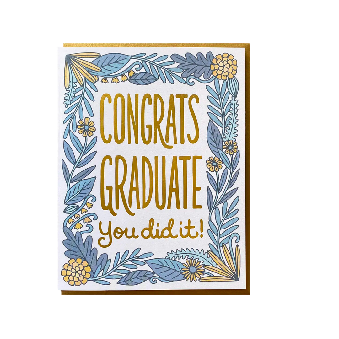 Congrats Floral Grad Card