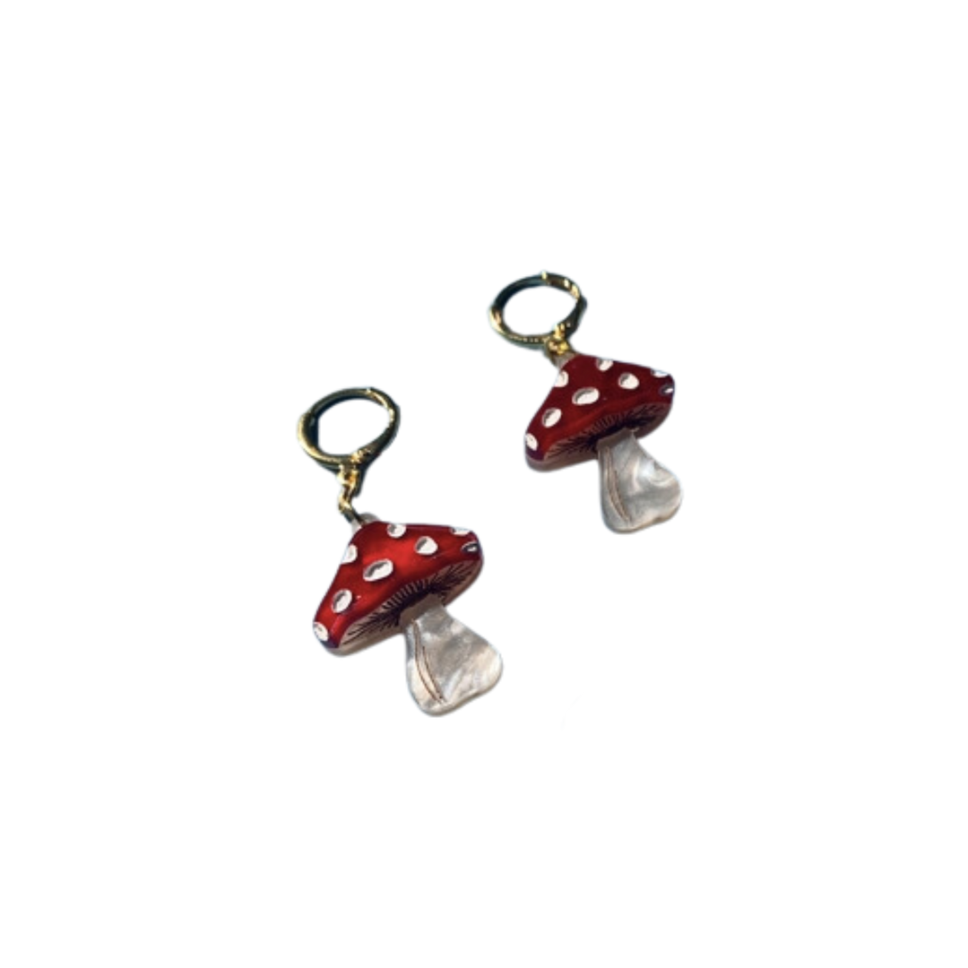 Mini Mushroom Earrings