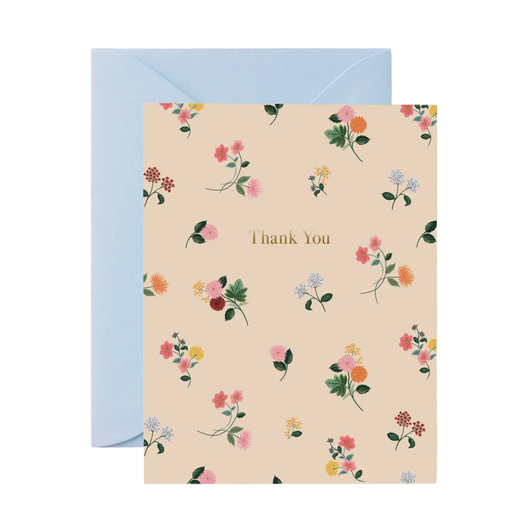 Ditsy Dahlia Thank You Card