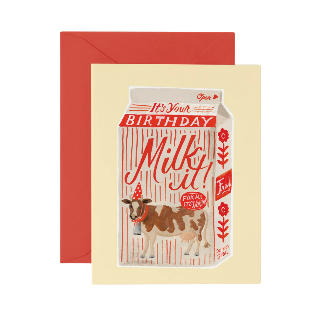 Milk It Birthday Card
