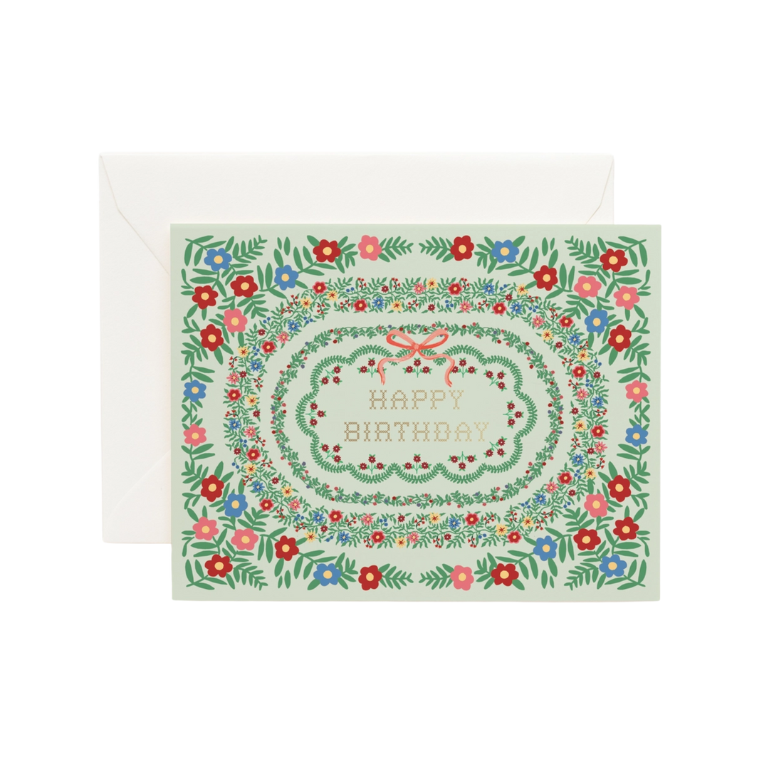 Rosette Birthday Card