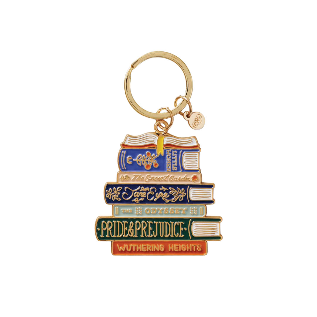 Book Club Enamel Keychain