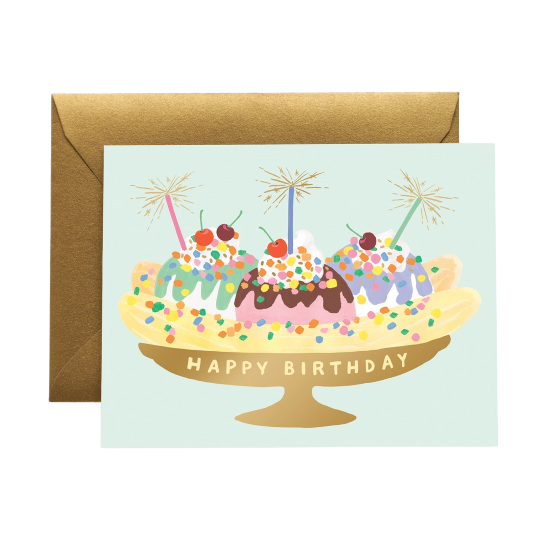 Banana Split Birthday Card