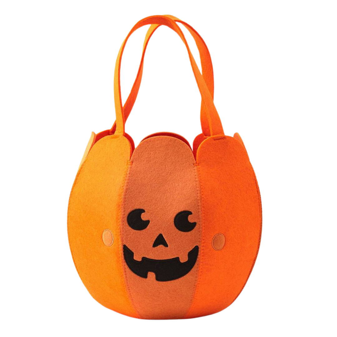 Happy Pumpkin Felt Trick-Or-Treat Bag