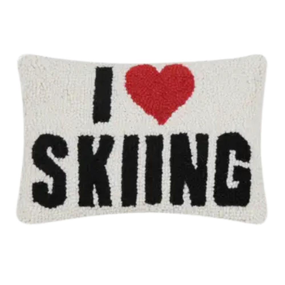 I Love Skiing Hook Pillow