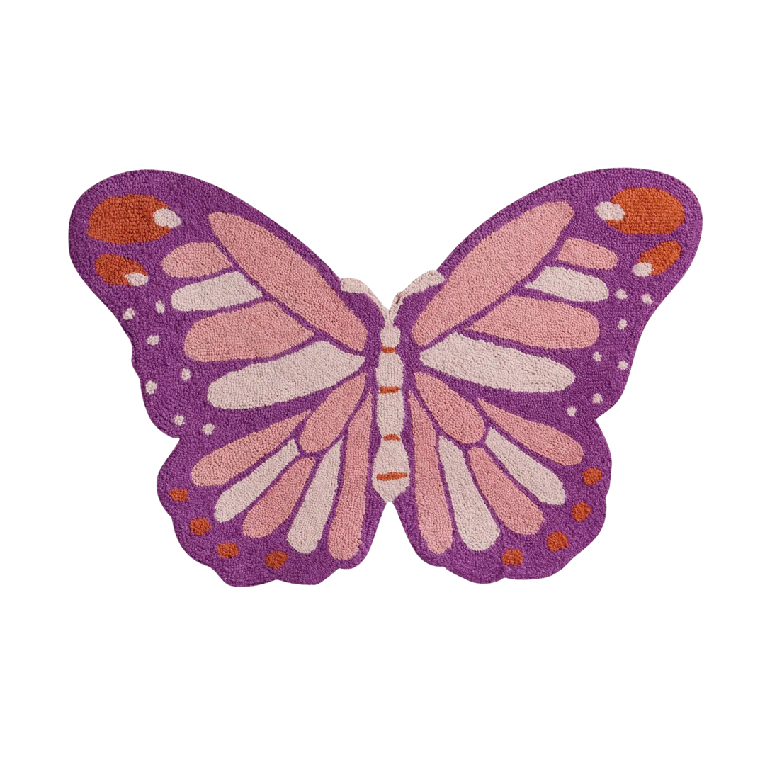 Shaped Butterfly Hook Rug