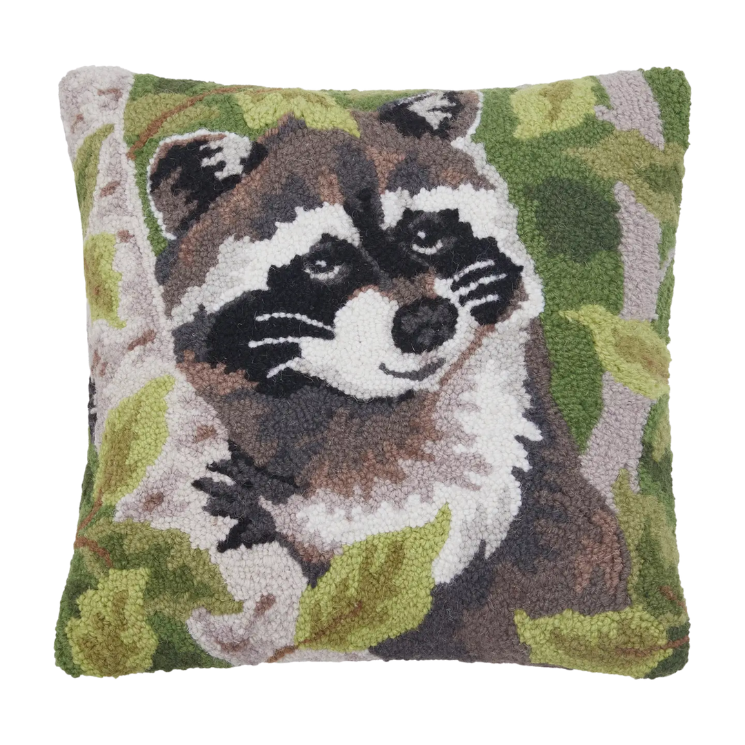 Raccoon in the Trees Hook Pillow