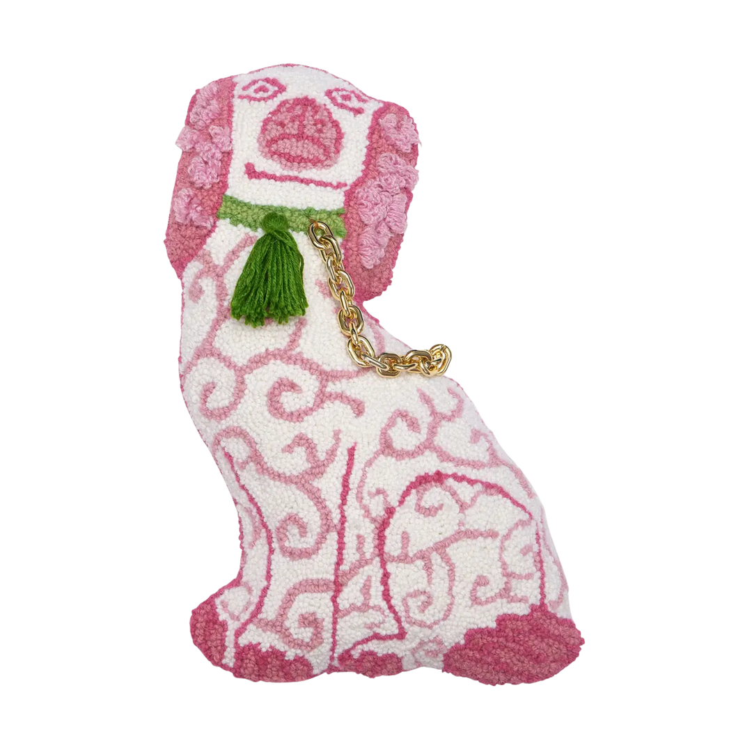Shaped Chinoiserie Dog Hook Pillow