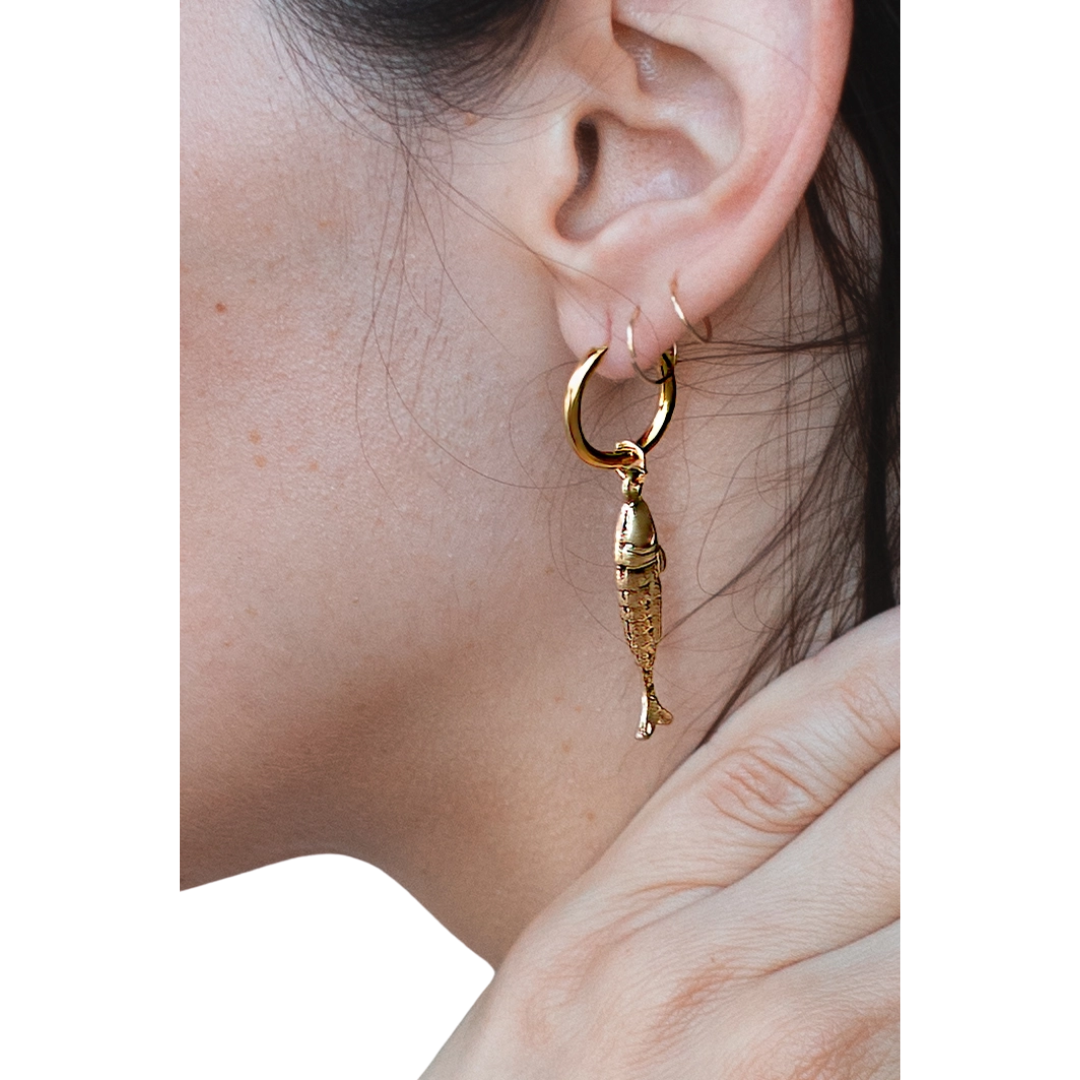 Pesce Hoops - 18K Gold Plated