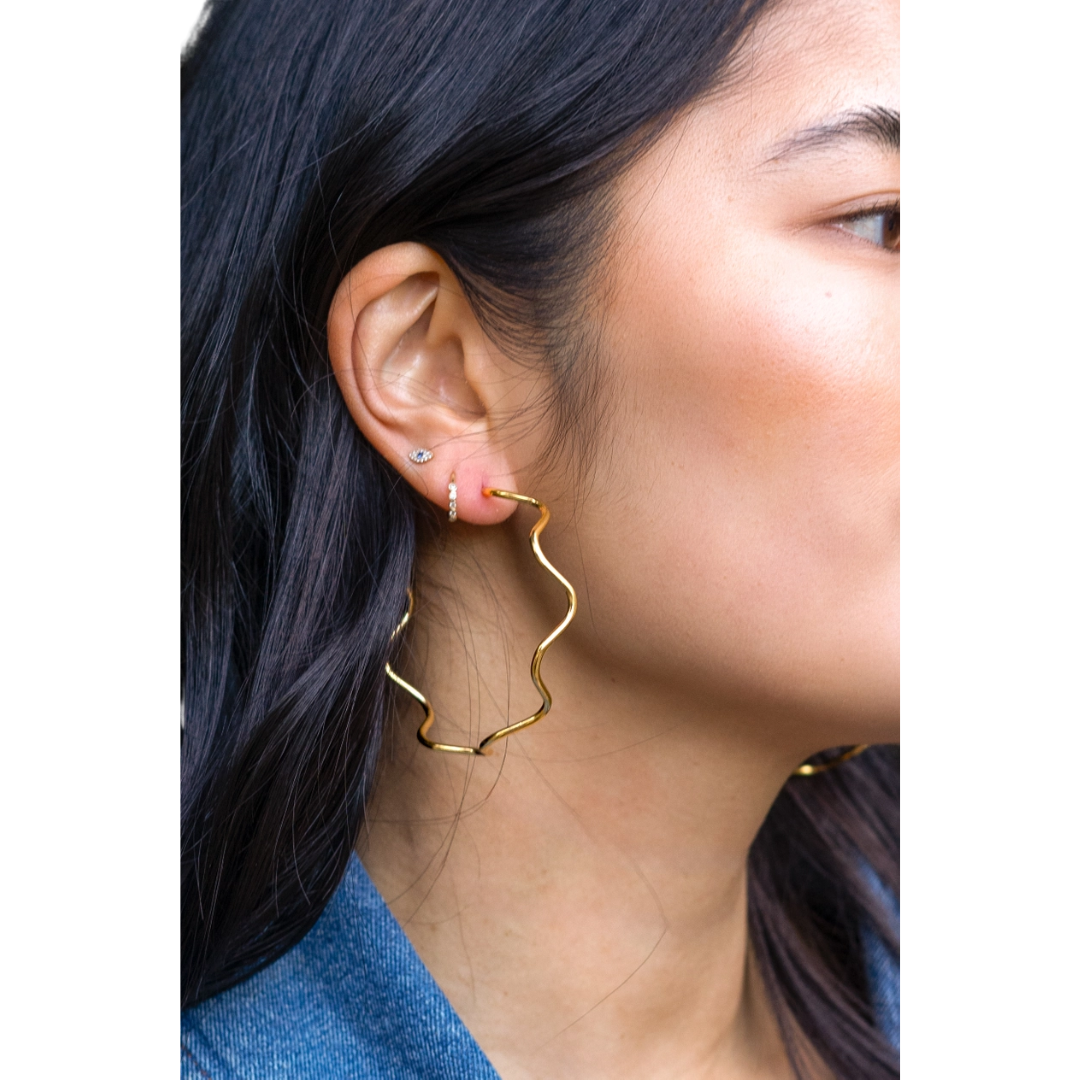 Alma Hoops - 18K Gold Plated