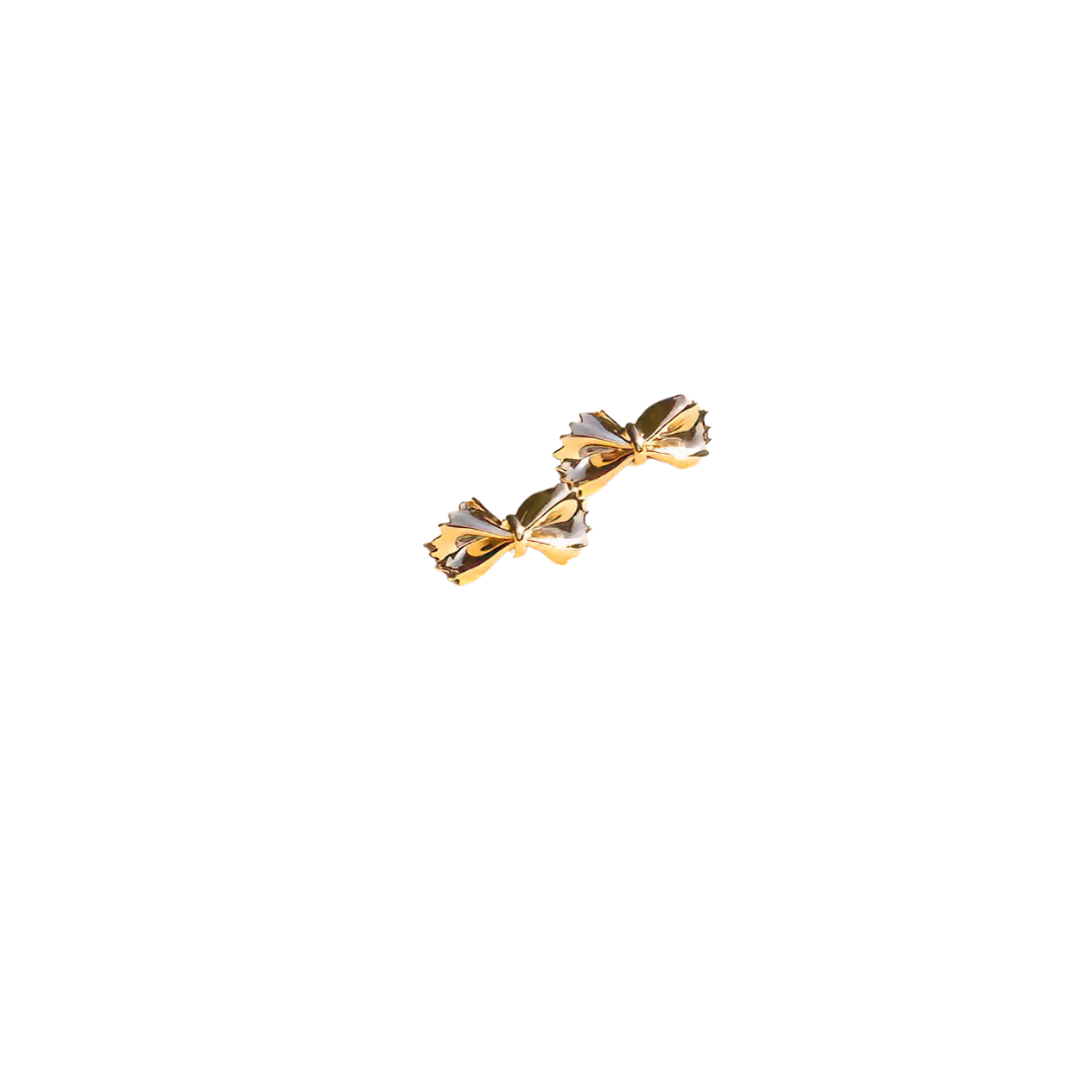 Bow Tie Pasta Studs - 18K Gold Plated
