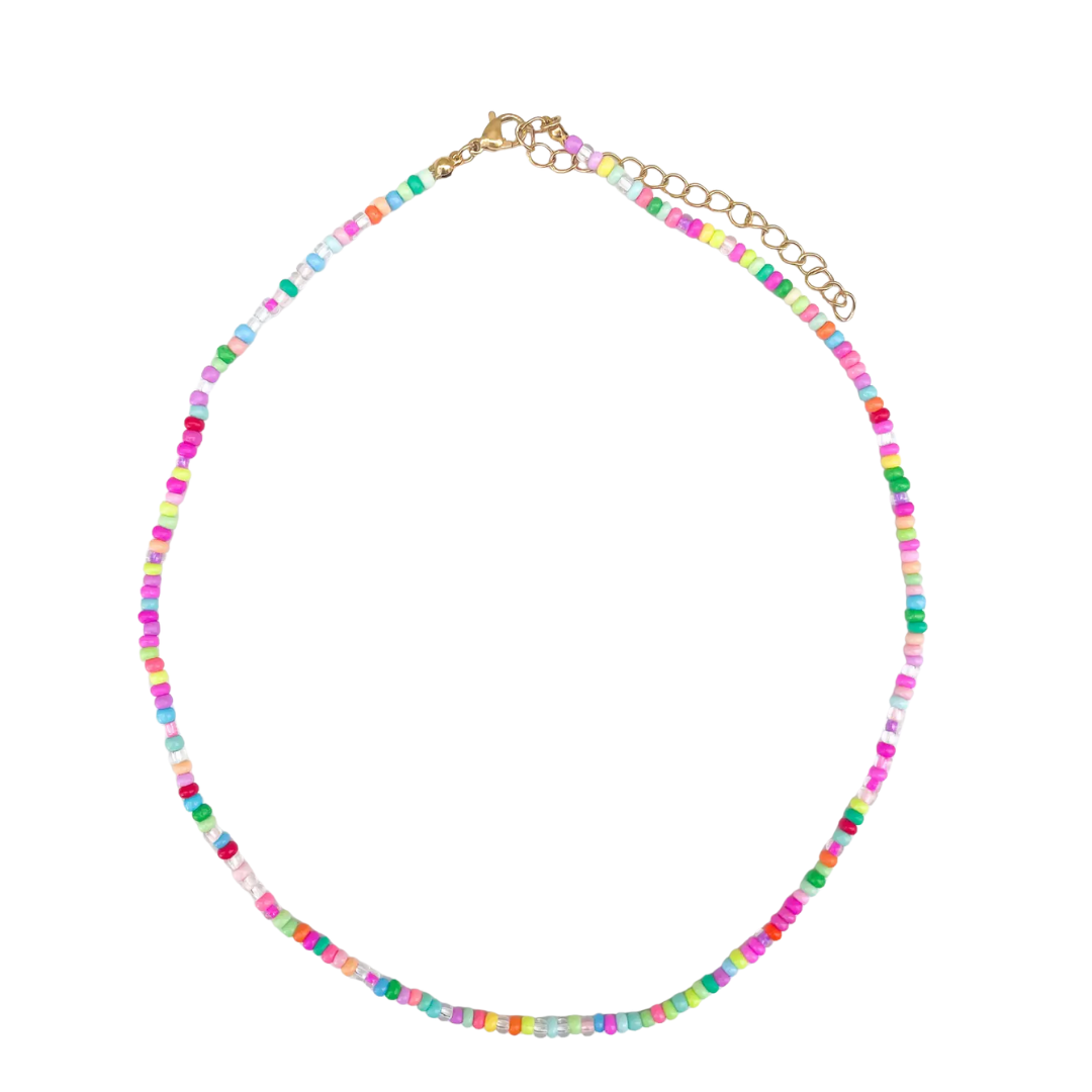 Seed Bead Necklace - Rainbow Sprinkles