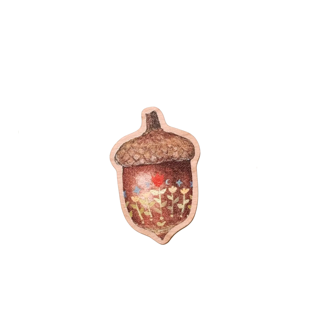 Acorn Wooden Pin