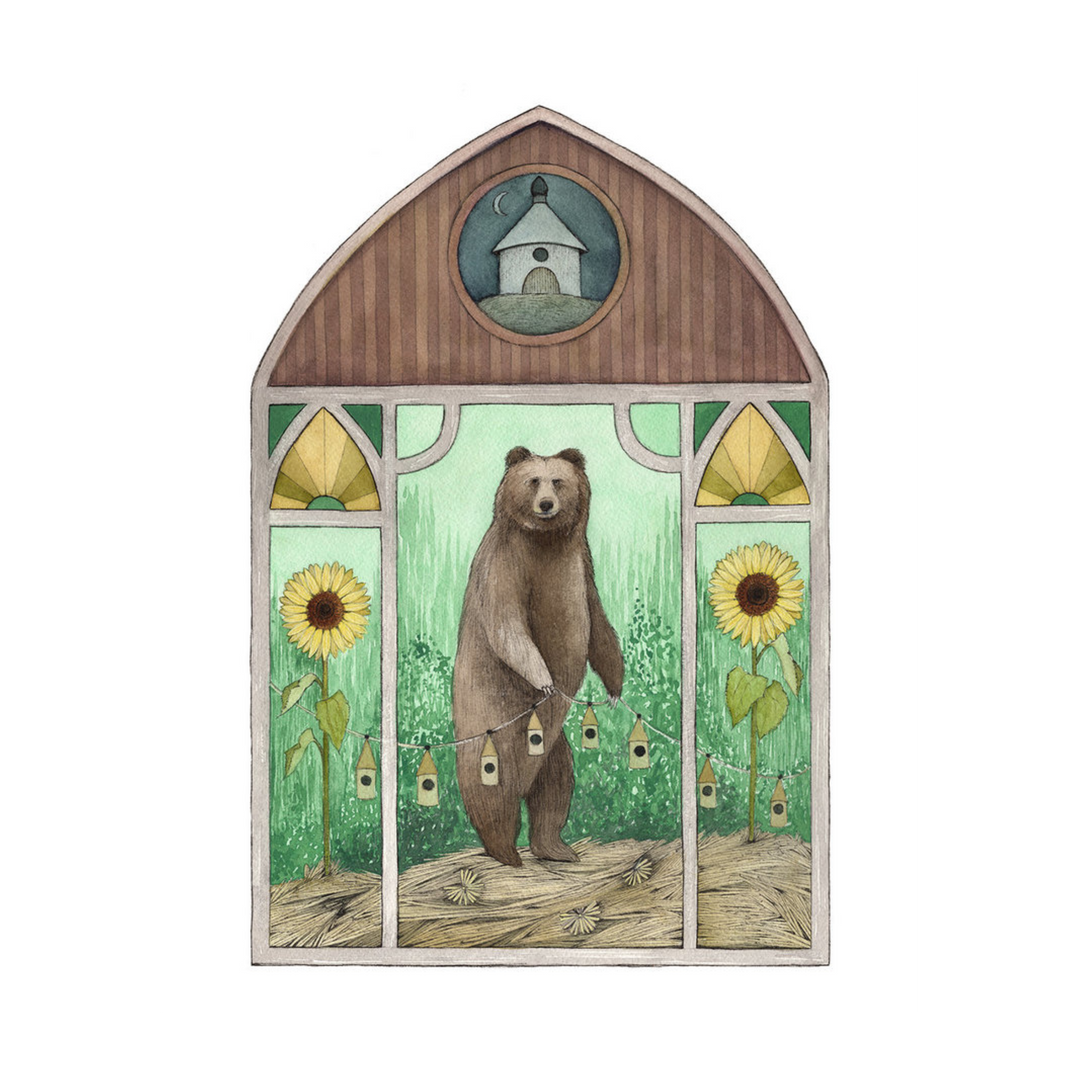 A Sunflower Home Art Print