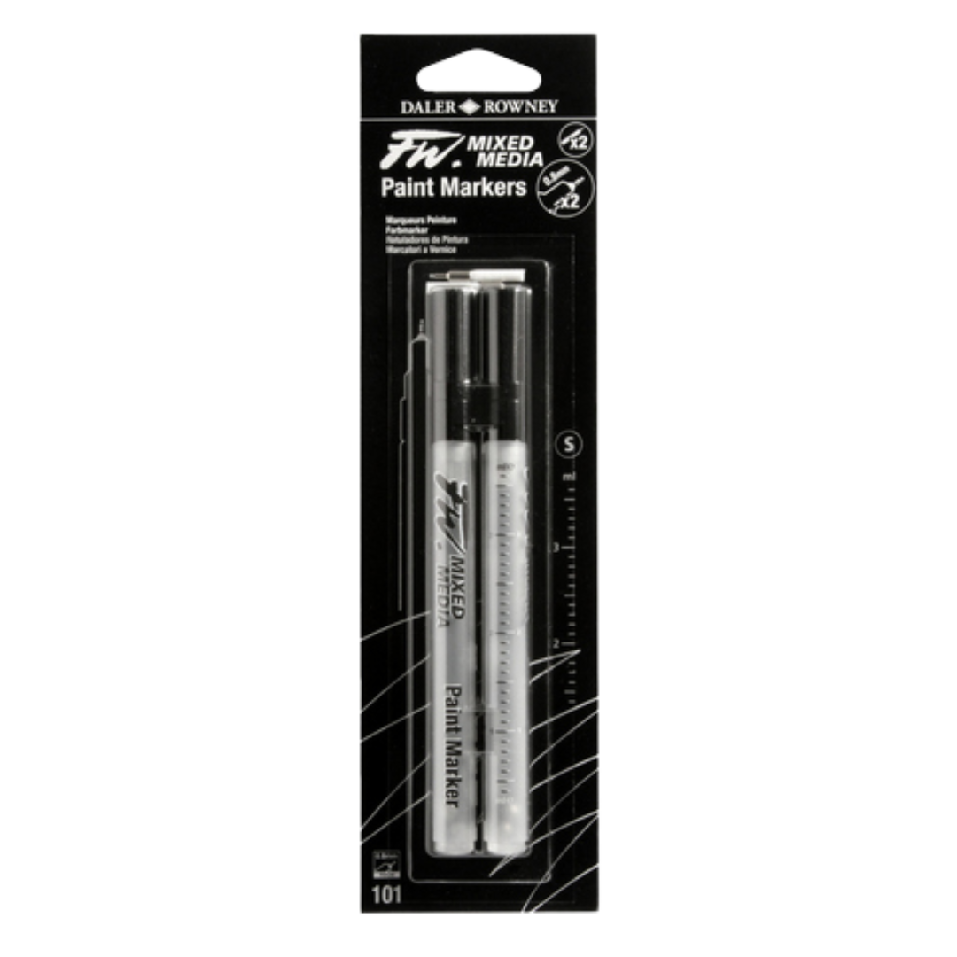 FW Empty Small Marker W/8mm Tech Nibs 2pk