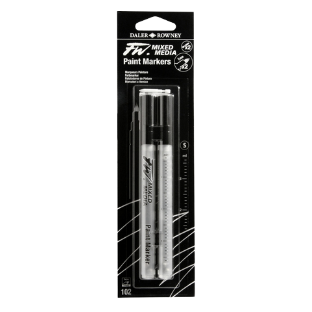 FW Empty Small Marker W/1mm Hard Point Nibs 2pk