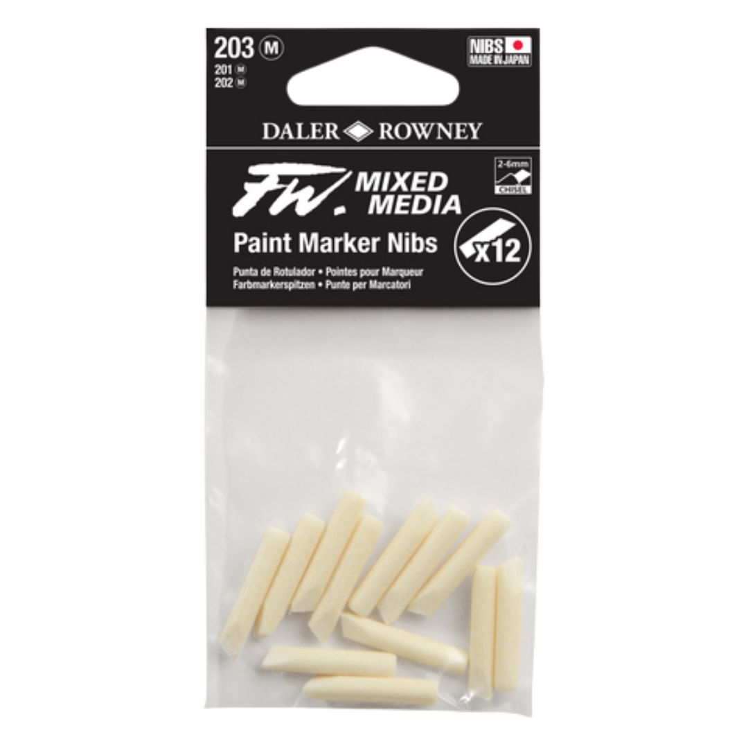 FW 2-6MM Chisel Tip Nibs 12pcs