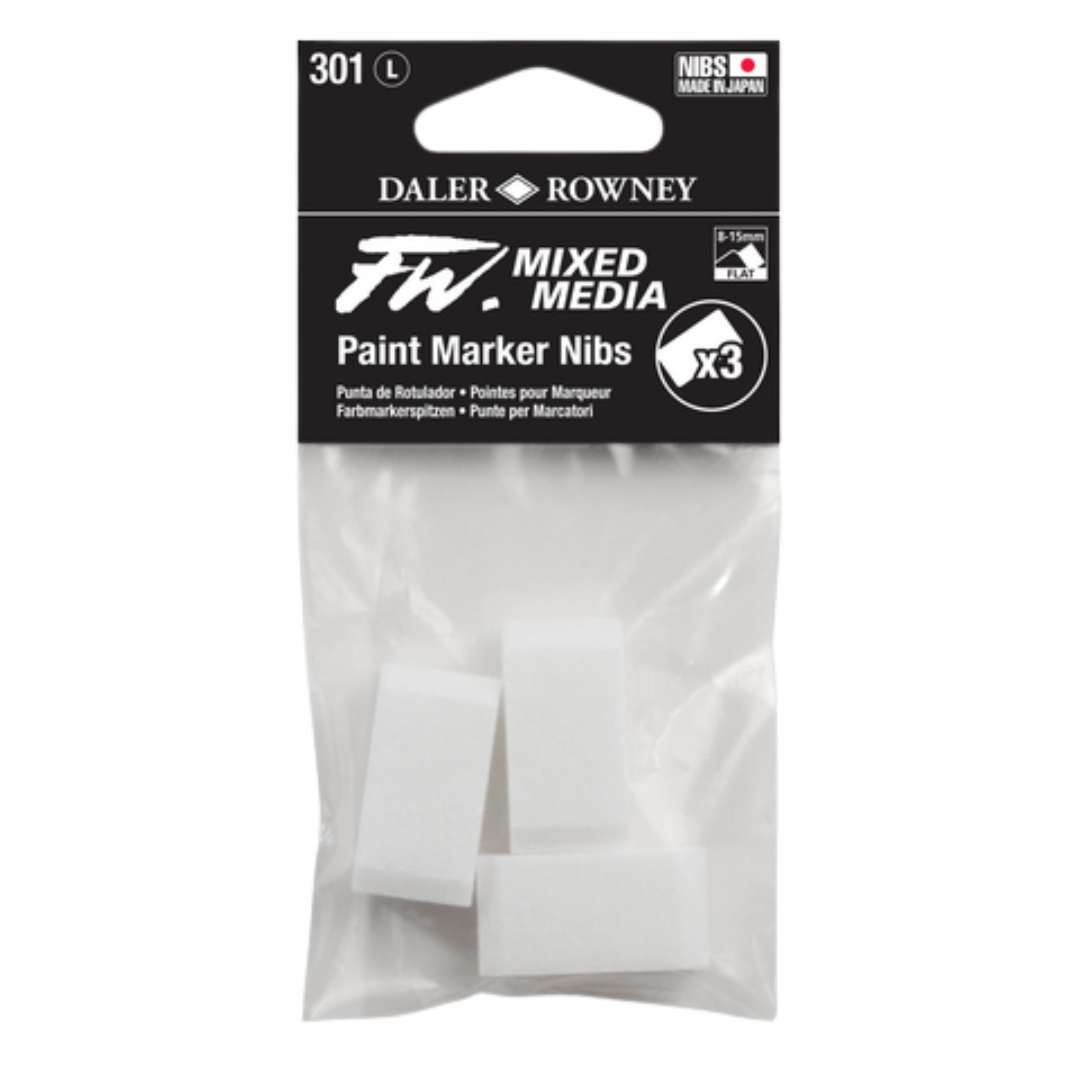 FW 8-15MM Flat Tip Nibs 3pcs