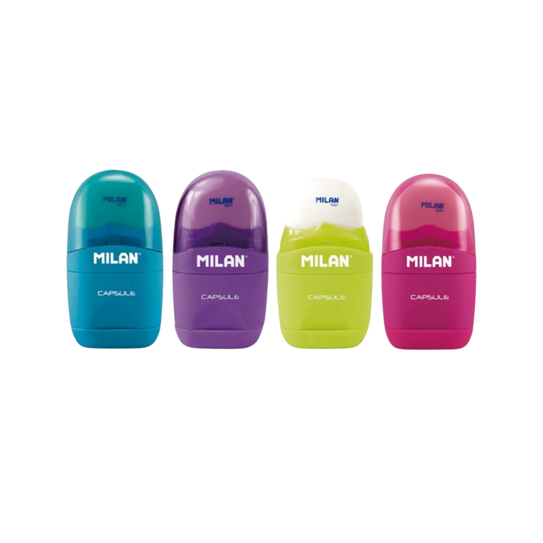 Milan Capsule Sharpener With Eraser
