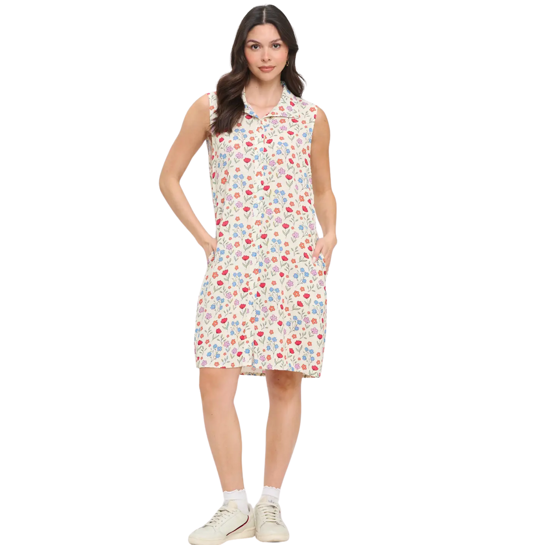 Delicate Wildflowers Print Dress