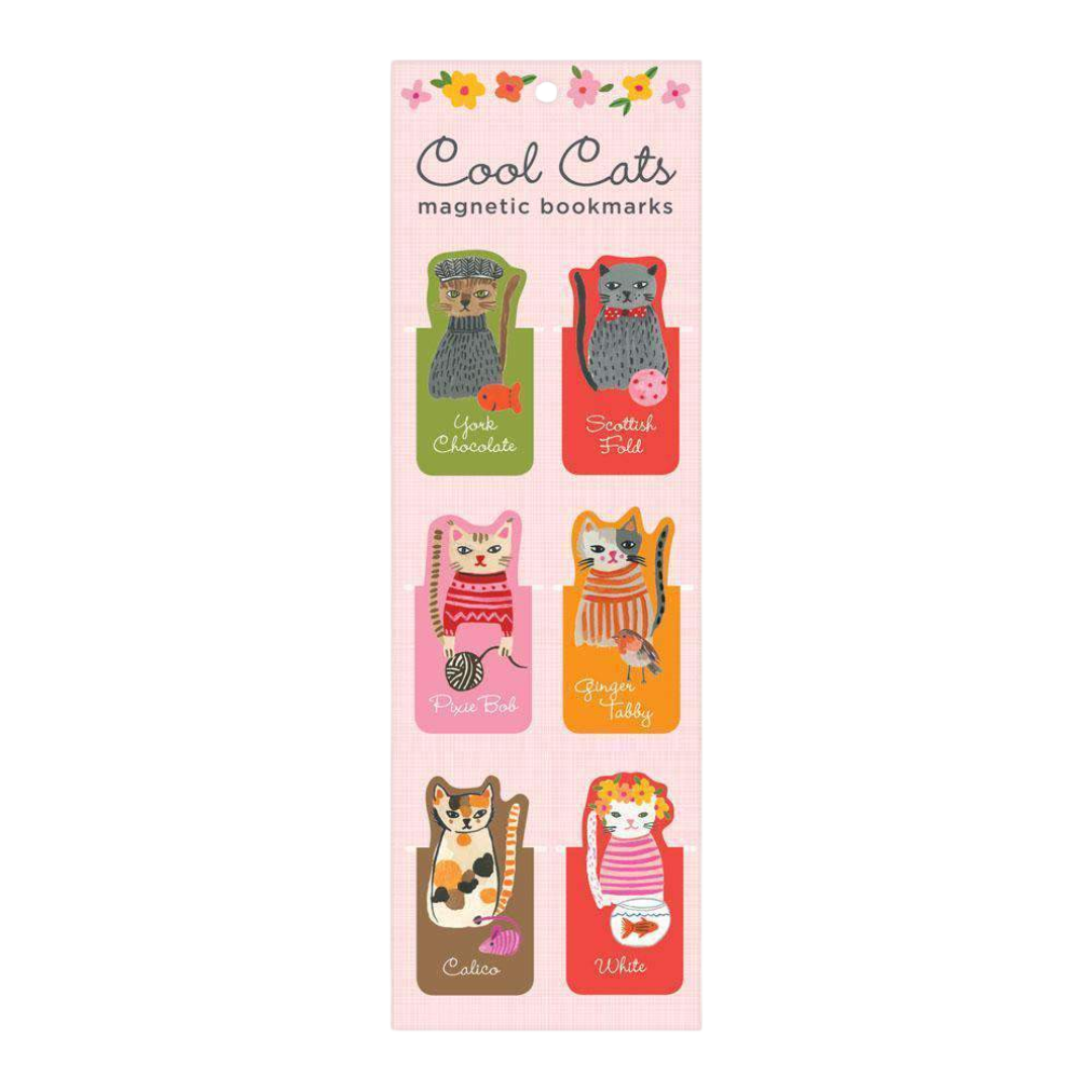 Cool Cats Magnetic Bookmarks