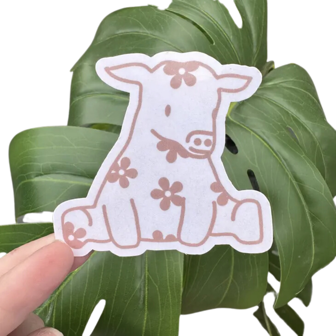 Brown Cow Sticker