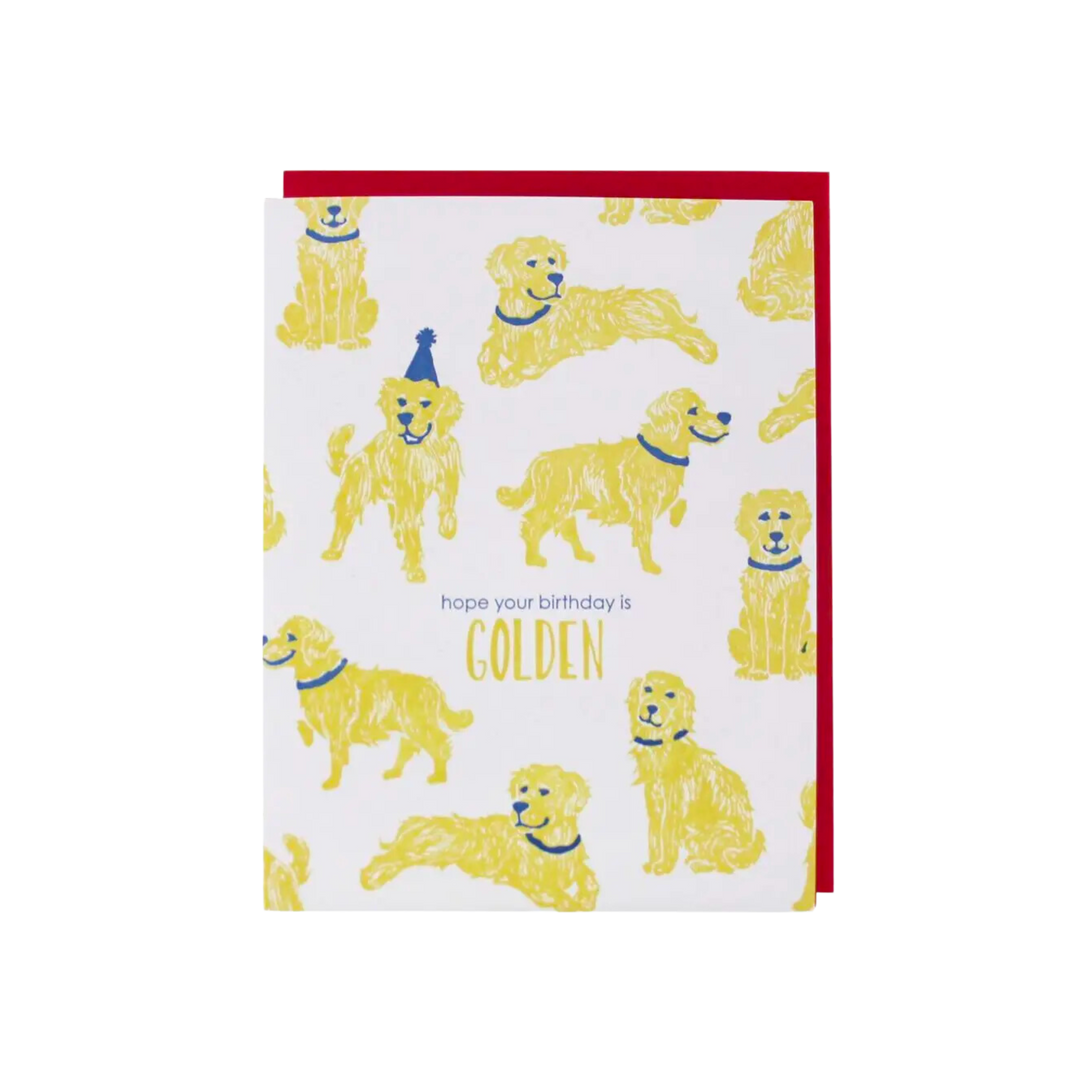 Golden Retriever Birthday Card