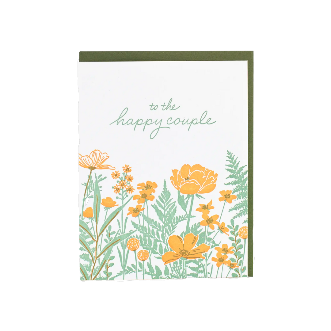 Field Of Flowers Wedding Card