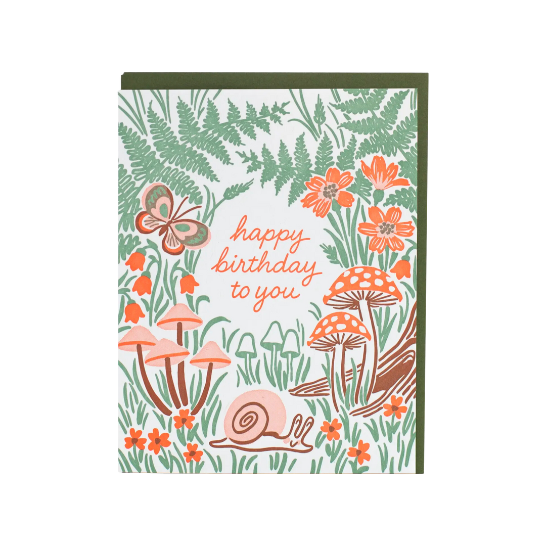 Garden Snail Birthday Card