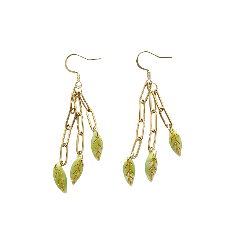 Ivy Earrings - Fern Green